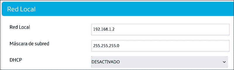 Configuración red local
